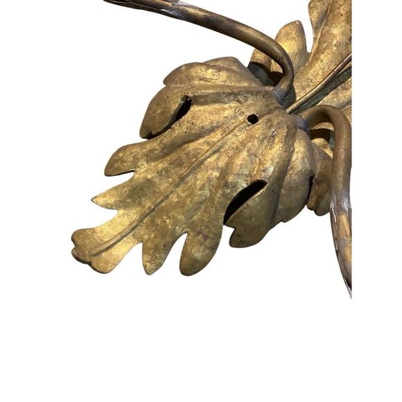 Antique Gold Gilded Metal Part of Scone Light I French Tole - Picture 3 of 7